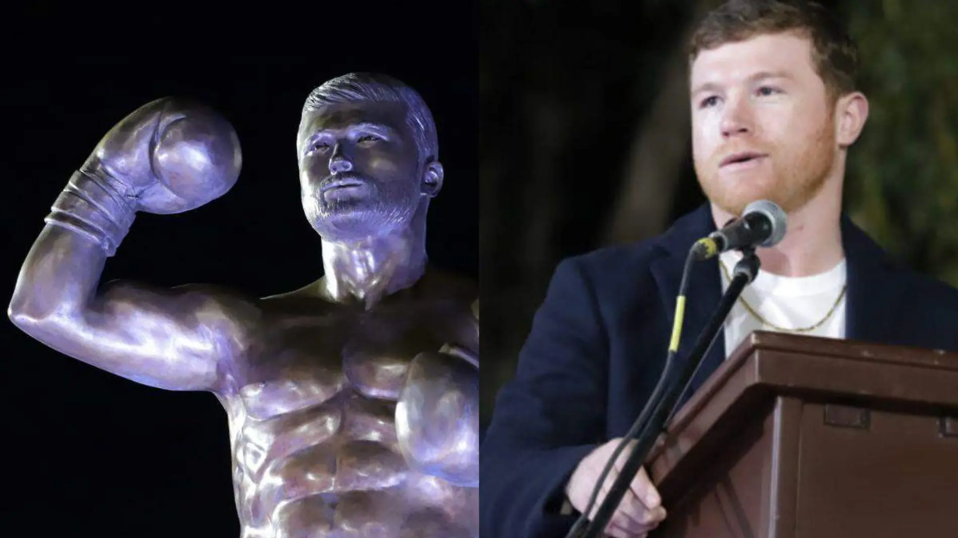 Canelo Álvarez así es la estatua con la que fue inmortalizado en Juanacatlán (1)